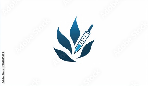 Free Download Pipette with leaves; natural medicine concept. - GFXLoad
