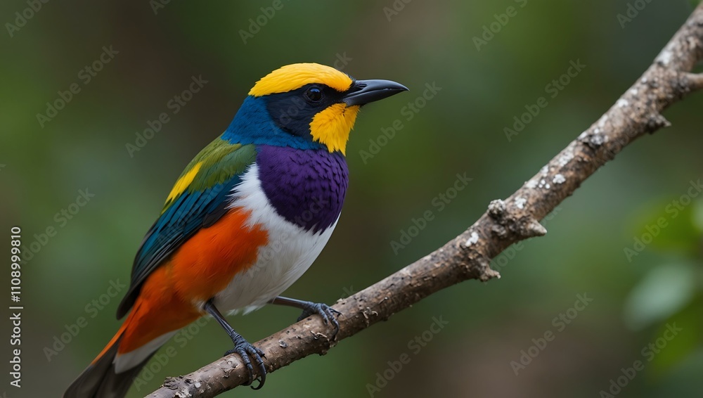 Fototapeta premium Tangara Primavera, a colorful bird species.