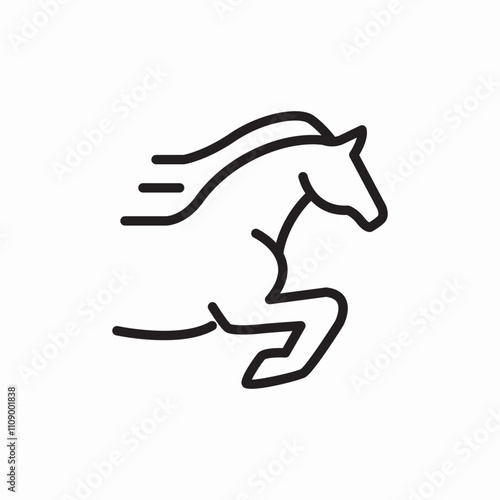 jumping horse icon sign vector