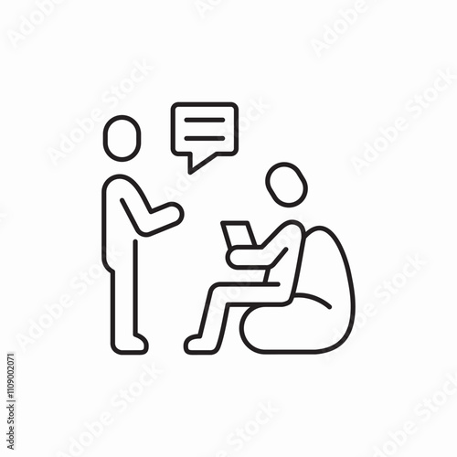 psychotherapy session icon sign vector