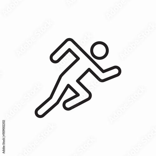 running man icon sign vector