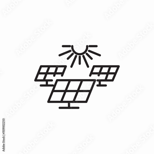 solar energy icon sign vector