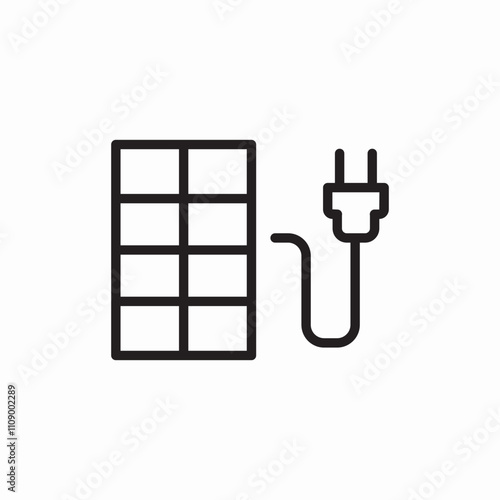solar panel icon sign vector
