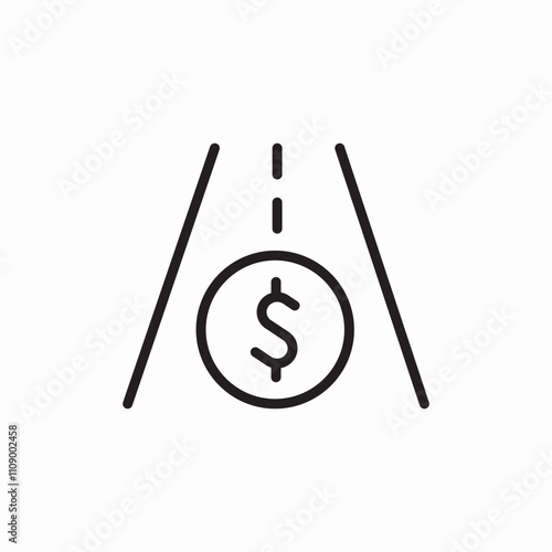 toll road icon sign vector