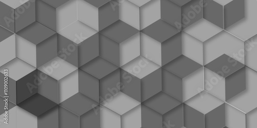 Modern Pattern Geometric, techie hexagonal-based texture. Ai generate Abstract white background with hexagons . white Hexagonal Background Luxury White Pattern seamless bright white abstract honeycomb photo