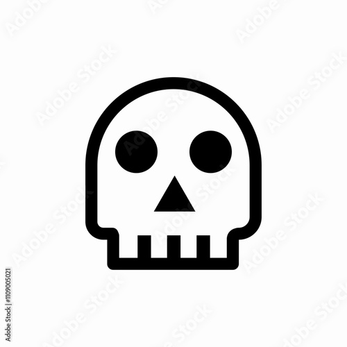 human skull icon sign vector