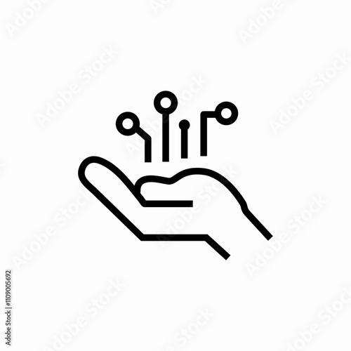 technology growth icon sign vector