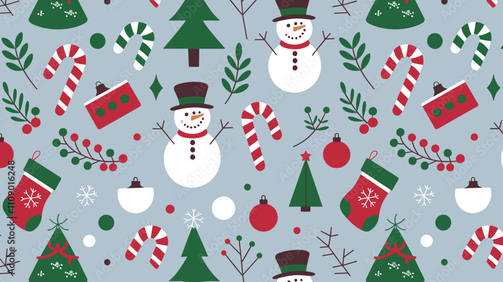 Festive Christmas Patterns with Seasonal Elements and Holiday Decorations
Festive Christmas Patterns with Seasonal Elements and Holiday Decorations