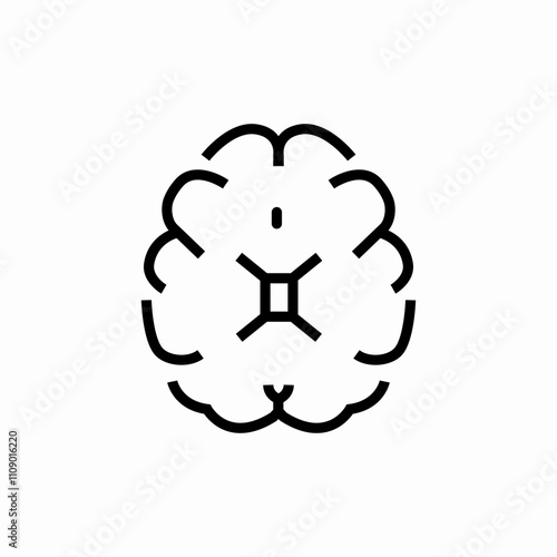 human brain icon sign vector
