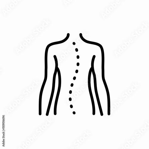 spinal sclerosis icon sign vector