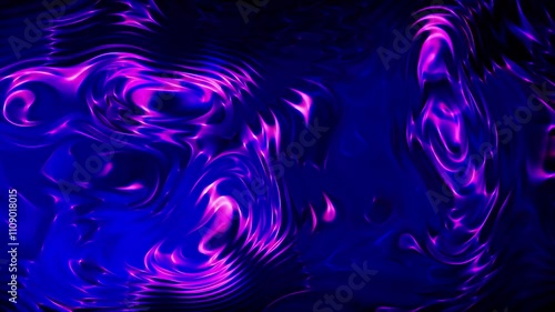 Abstract glossy, wavy liquid animation background. Liquid patterns, flowing fluid texture. Liquid psychedelic pattern