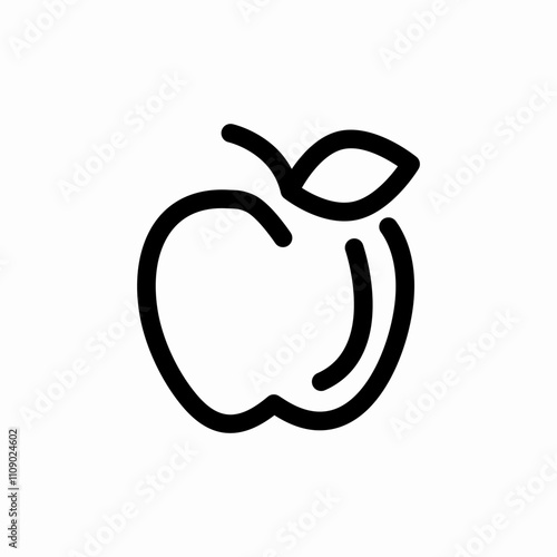 apple fruit icon sign vector