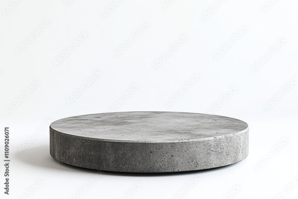 The minimalist concrete podium is empty and smooth, isolated on white. The minimalist concrete podium is empty and smooth, isolated on white.