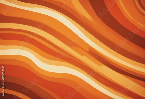 Vibrant Waves of Orange: Abstract Art