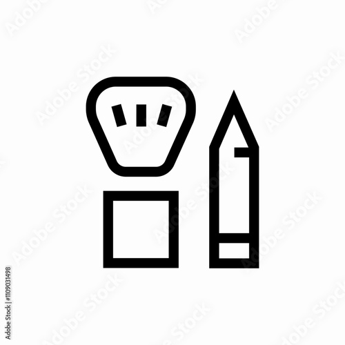 make up brush icon sign vector