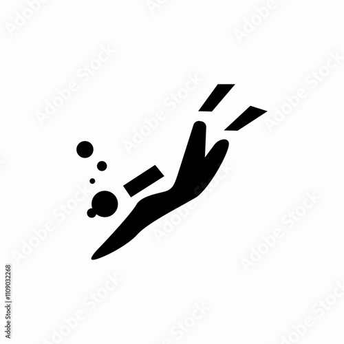 scuba diving icon sign vector