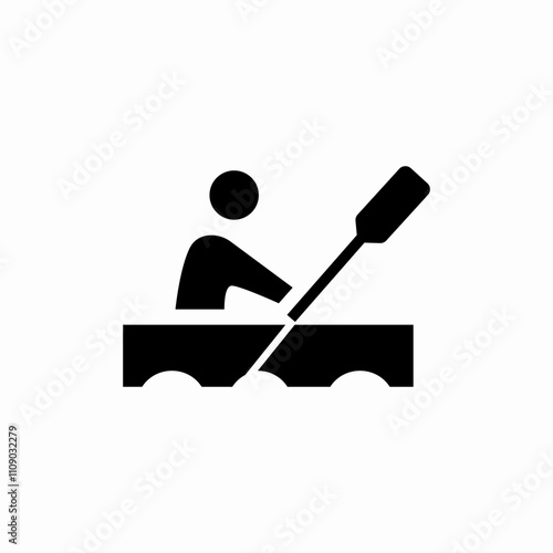 rowing sport icon sign vector