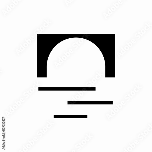 sunset view icon sign vector