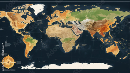 Map outlines of affected areas illuminated by light, symbolizing global cooperation in landmine removal efforts.

