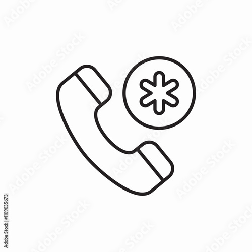ambulance call icon sign vector