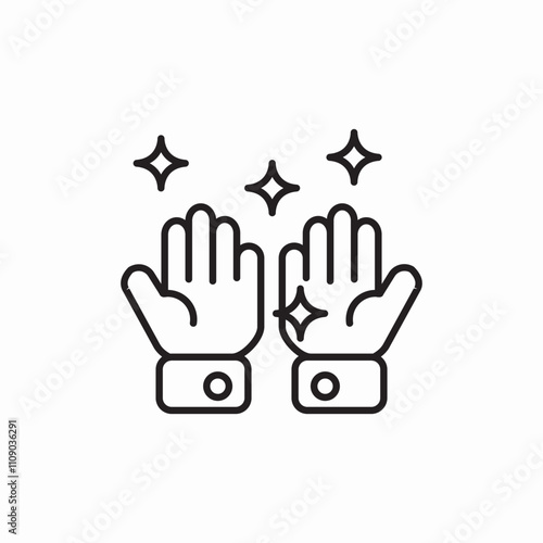 hand magic icon sign vector