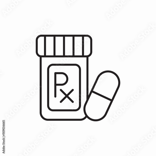 medicine jar icon sign vector