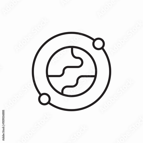 planet satellite icon sign vector