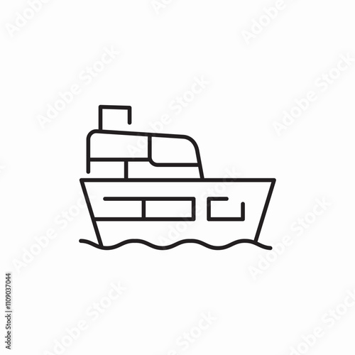 ship boat icon sign vector photo