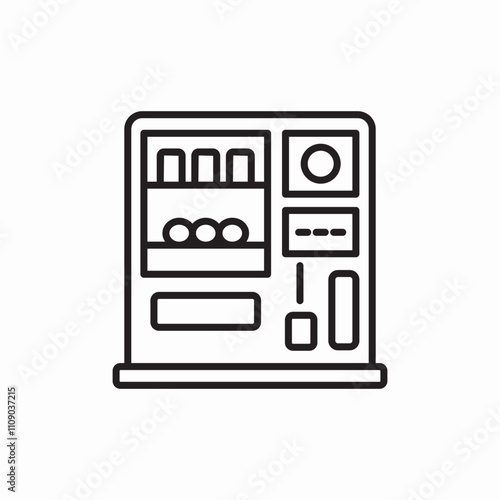 vendor machine icon sign vector