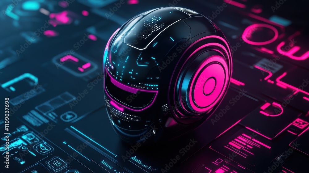 Fototapeta premium Ai chatbot dashboard with live conversation streams and futuristic design