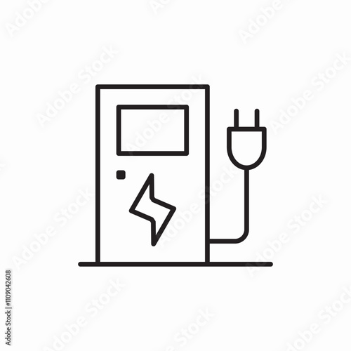 electric fuel icon sign vector