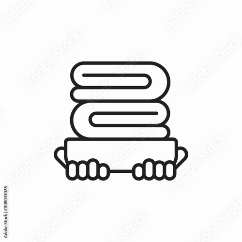 laundry service towels icon sign vector
