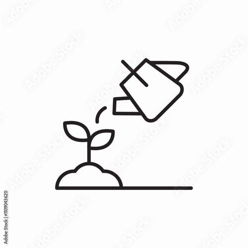 planet watering icon sign vector