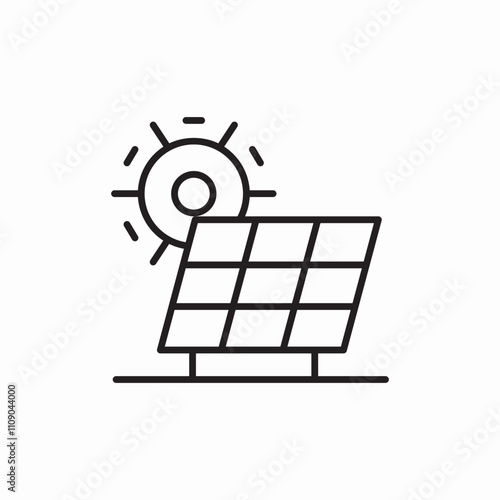 solar panel icon sign vector