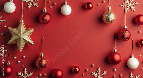 christmas background with christmas balls
