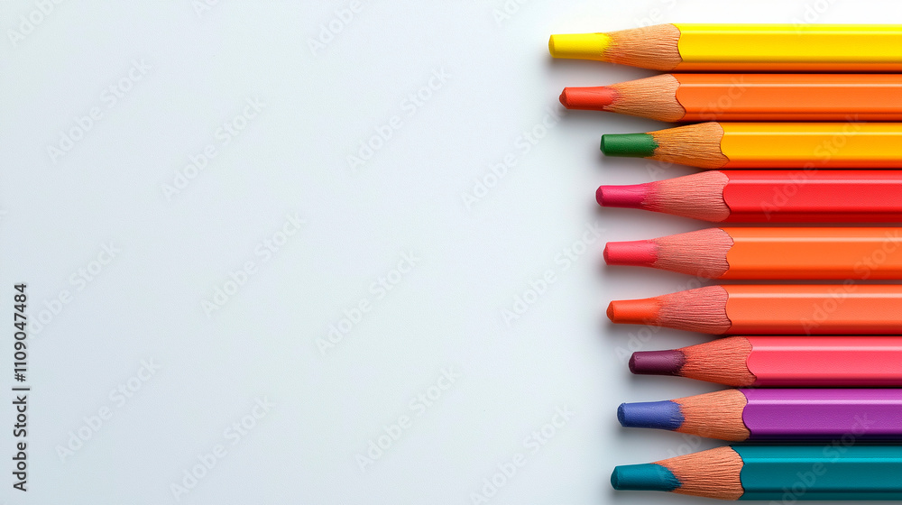 Fototapeta premium pencils isolated on white