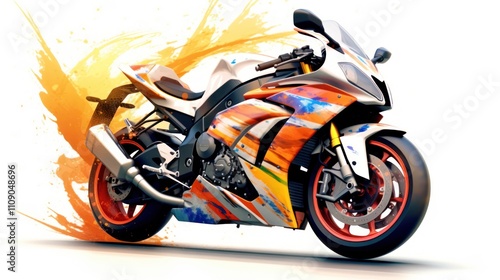 Custom Painted Motorcycle photo