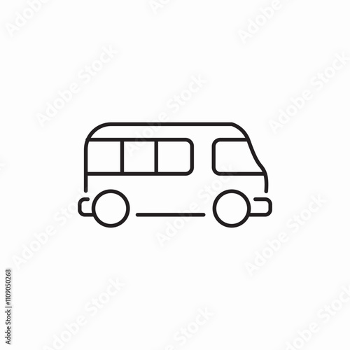 bus vehicle icon sign vector