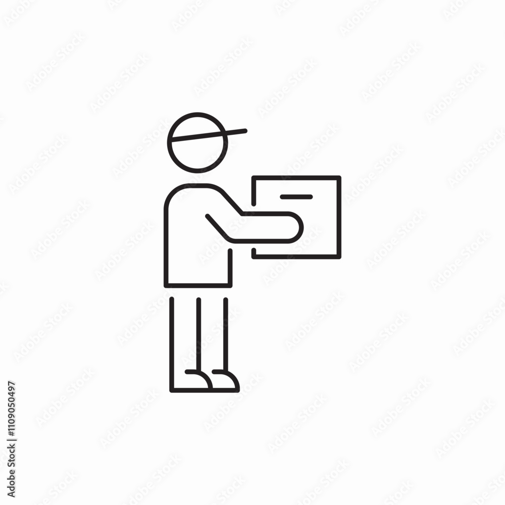delivery guy icon sign vector delivery guy icon sign vector