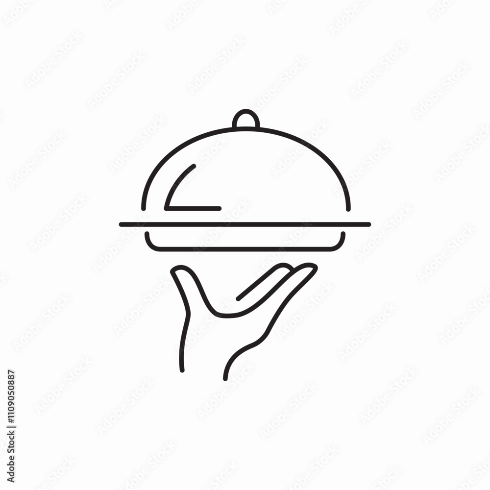 food tray worker icon sign vector food tray worker icon sign vector
