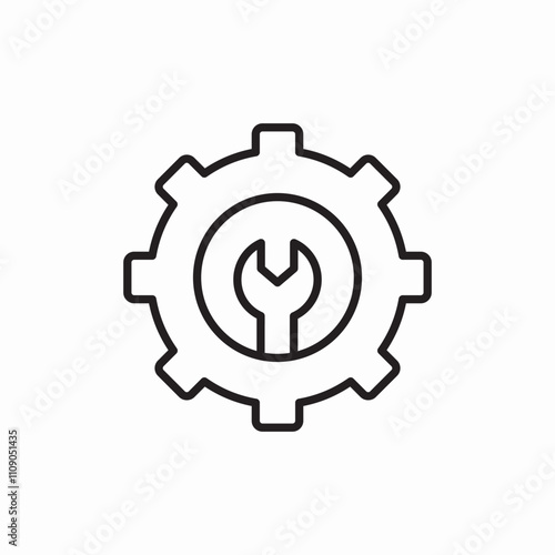 settings maintenance icon sign vector