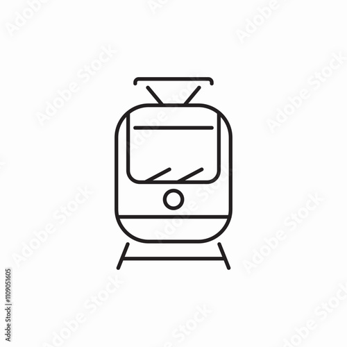 tram vehicle icon sign vector