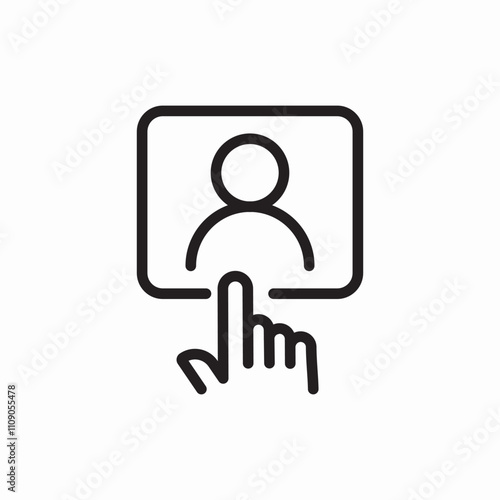 click user avatar icon sign vector