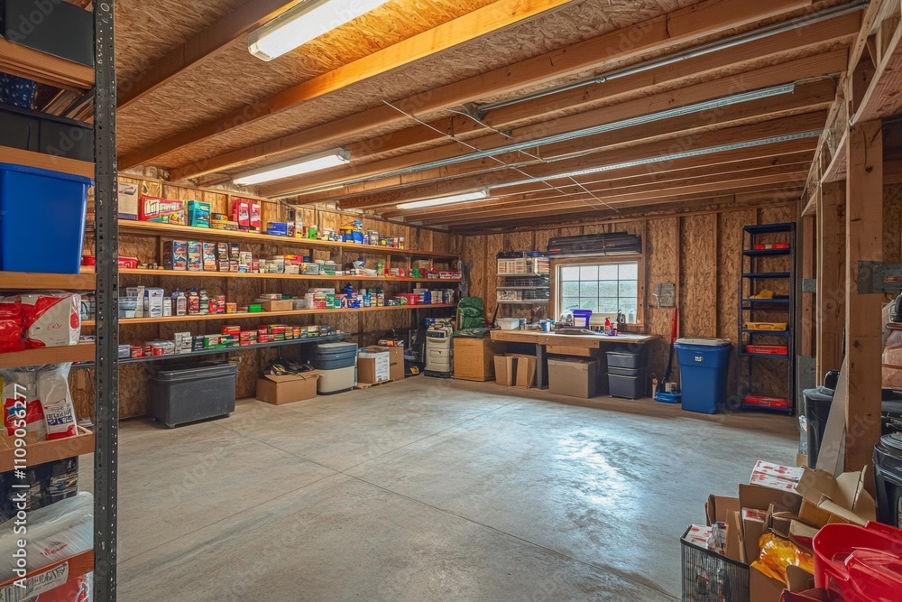 Well-Organized Home Garage Storage Space Well-Organized Home Garage Storage Space