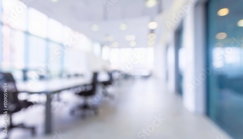 Wallpaper Mural Modern Workplace Environment. Blurred Perspective Highlighting Open Office Layouts, Bright Lighting, and the Dynamic Collaboration Atmosphere of Contemporary Corporate Spaces  Torontodigital.ca