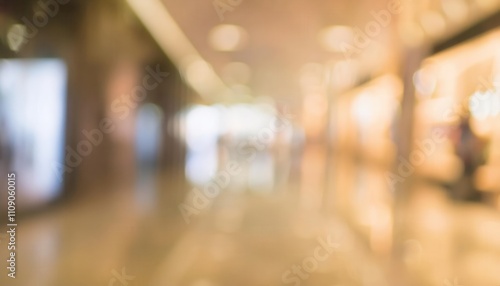 Wallpaper Mural Blurry Shopping Mall Interior with Warm Lighting. Conceptual Visualization of Modern Retail Spaces, Customer Experience Design, and Atmospheric Marketing in Urban Commercial Hubs Torontodigital.ca