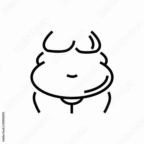 fat obese icon sign vector
