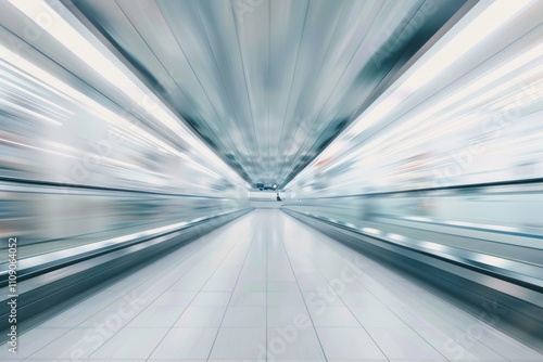 Supermarket interior with blurred shelves and colorful soft-focus products