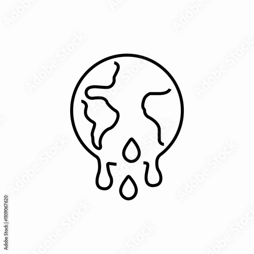 world planet earth warming icon sign vector