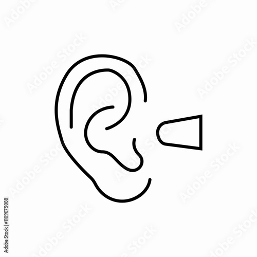 ear plug icon sign vector